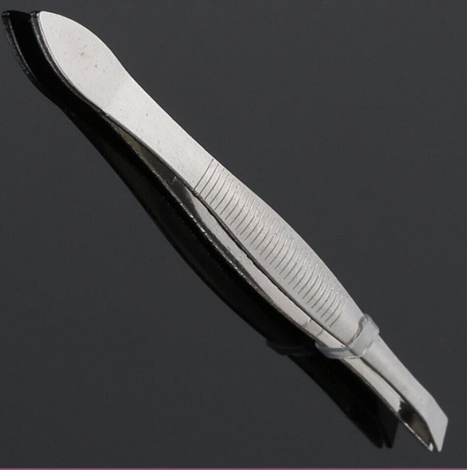 Stainless Steel Slanted Eyebrows Tweezers - Esellertree