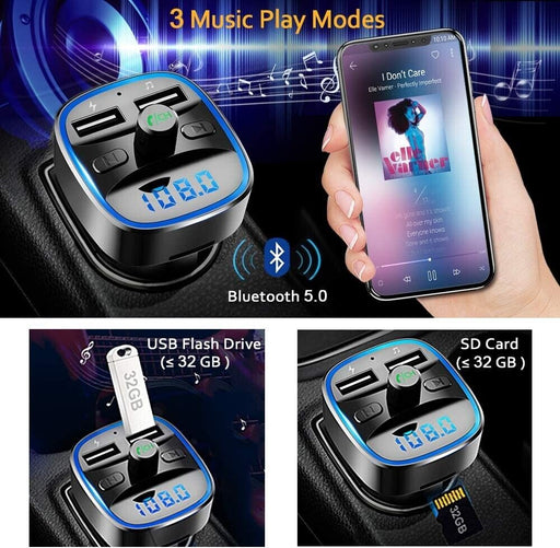 Bluetooth 5.0 Wireless Car FM Transmitter - Esellertree