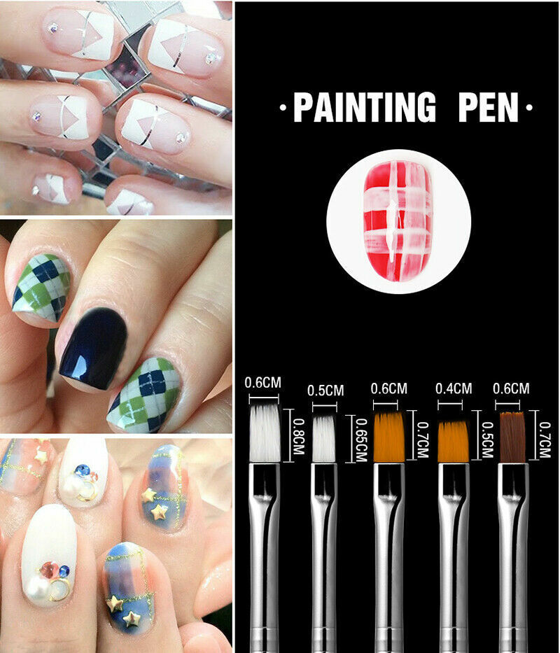 15 UV GEL & Acrylic Nail Art Design Dotting Painting Pen Polish Brush Set - Esellertree