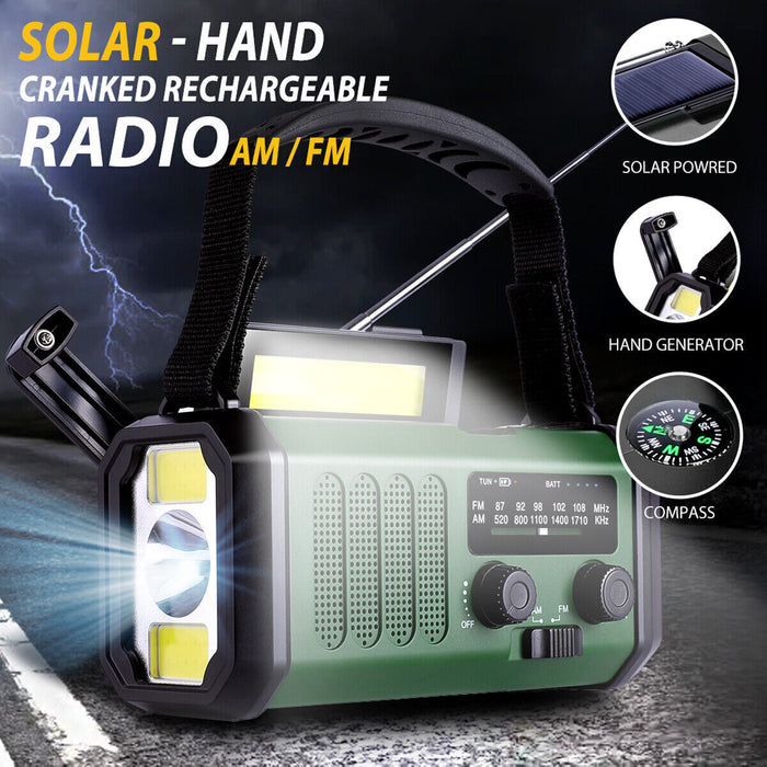 Portable Solar Dynamo Hand Crank Weather Radio - Esellertree