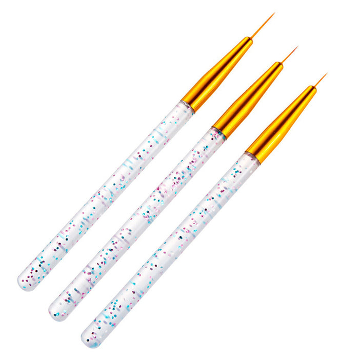 3Pcs Nail Art Brush Line Drawing Pen - Esellertree