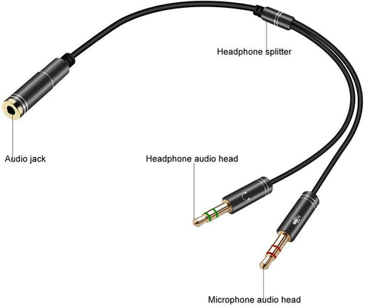 3.5mm Headset Adapter Splitter - Esellertree