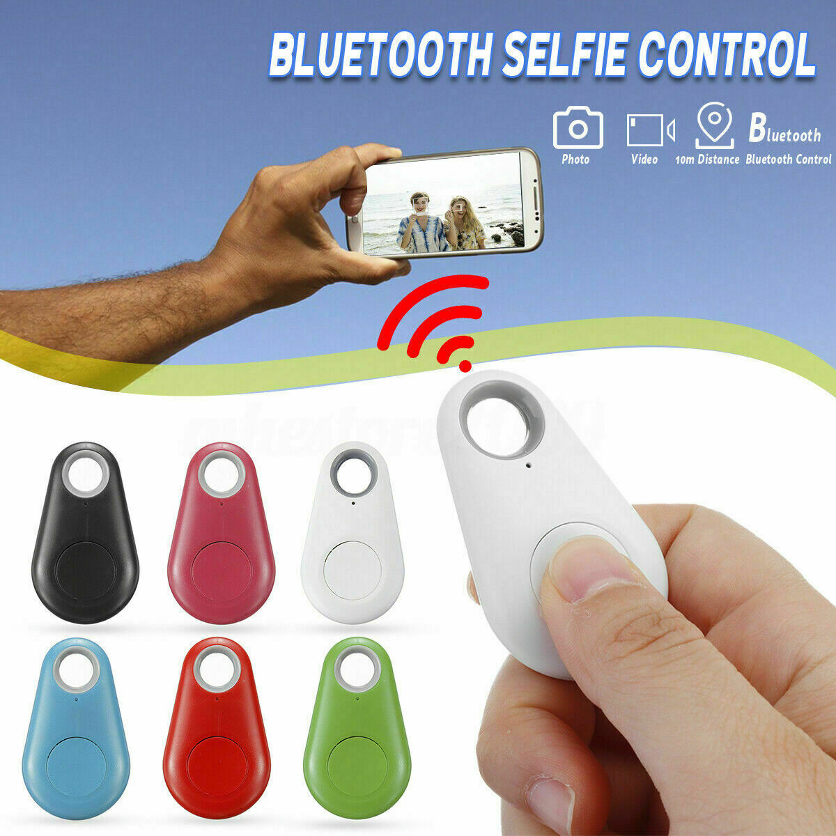 Bluetooth Remote Control Camera Selfie | Compatible with iPhone & Andr ...