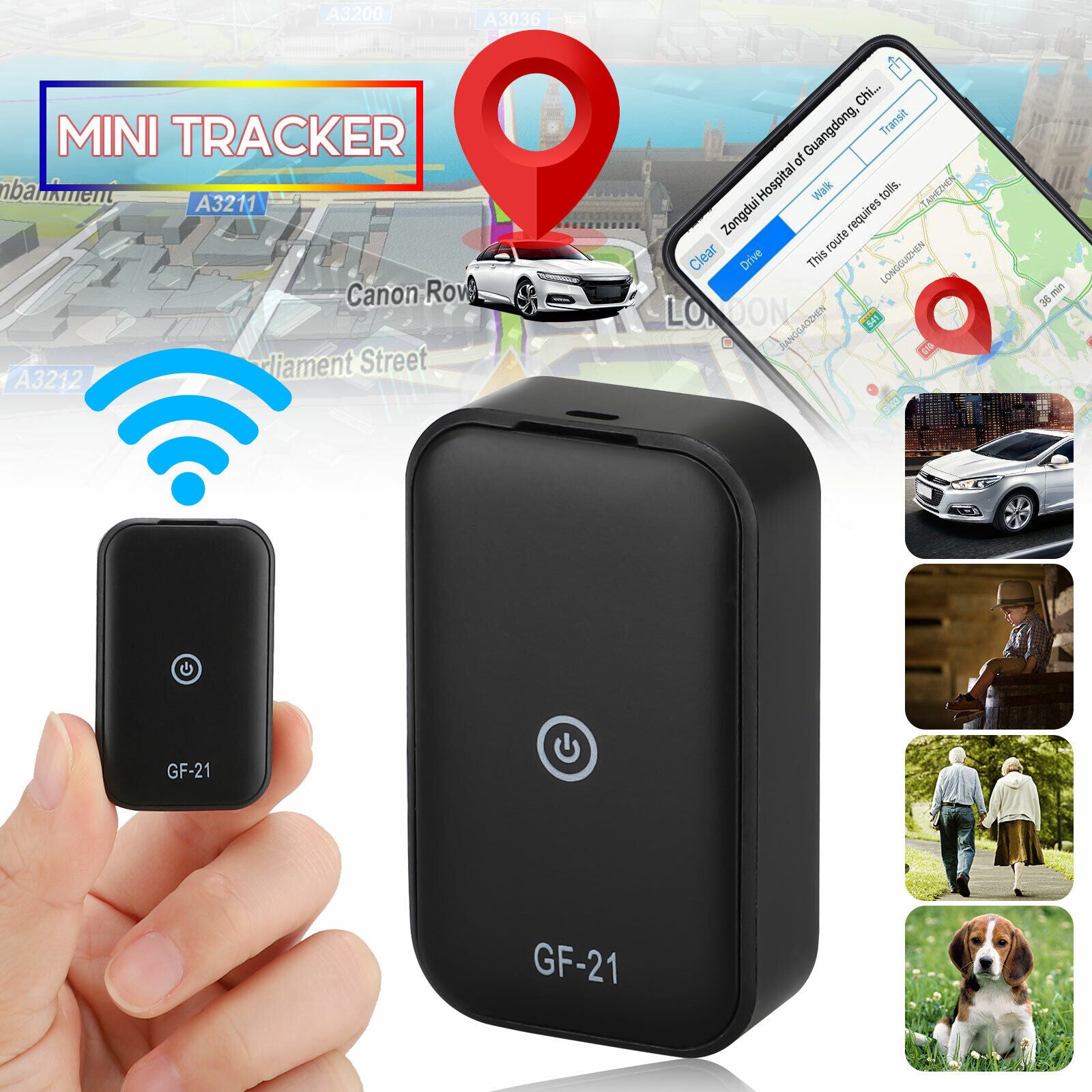 Hover to zoom Have one to sell? Sell it yourself GF21 Magnetic GSM Mini GPS Tracker Real Time Tracking Locator Device For Car UK