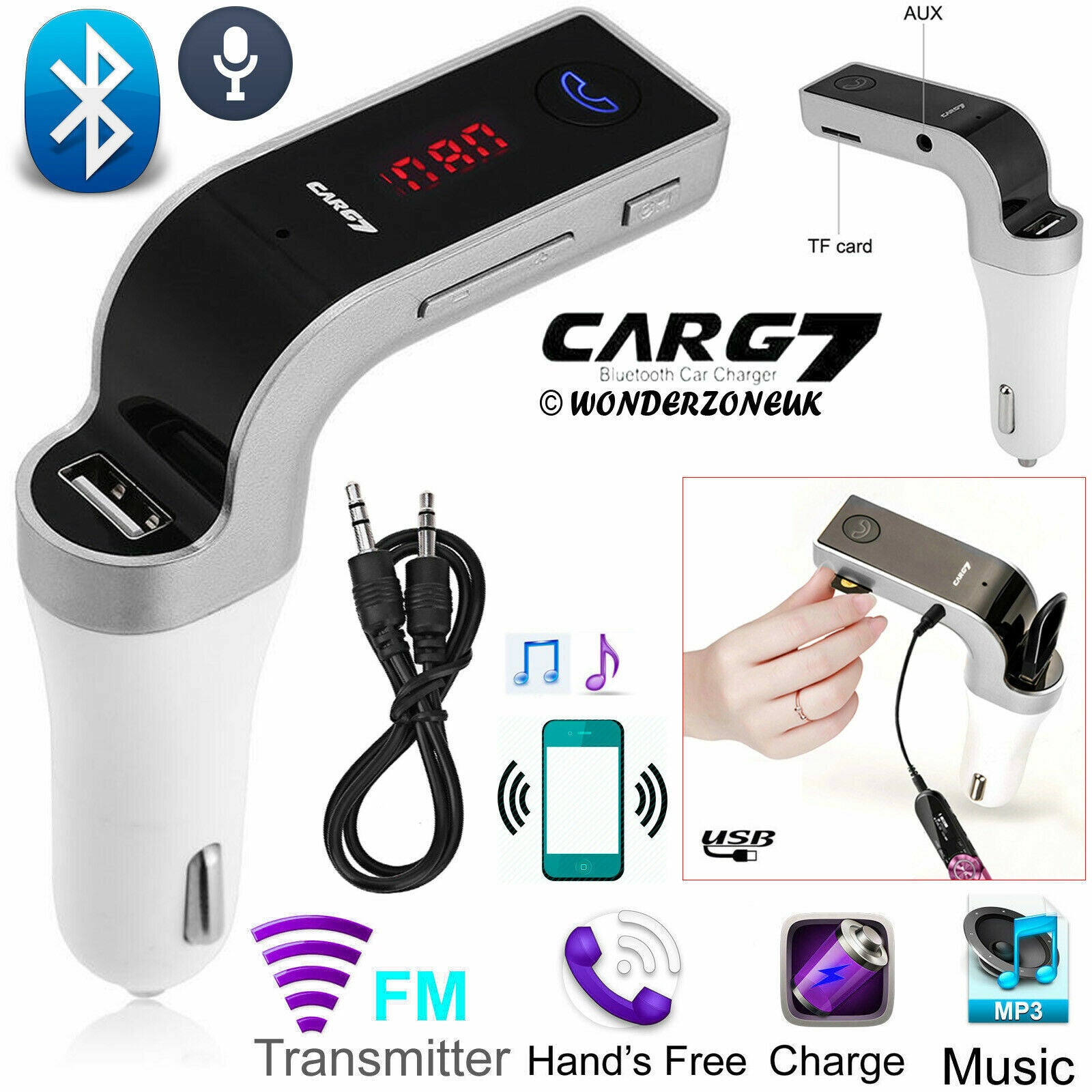 Wireless Car MP3 Bluetooth FM Transmitter Radio Music Player - Esellertree