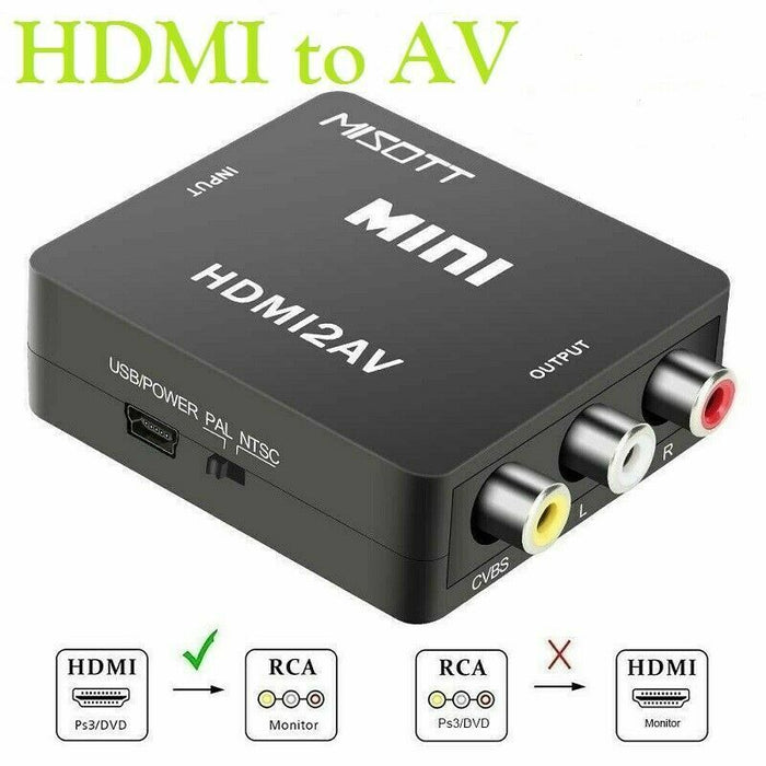 HDMI to 3 RCA CVBS Full HD Video 1080P AV Adapter - Esellertree