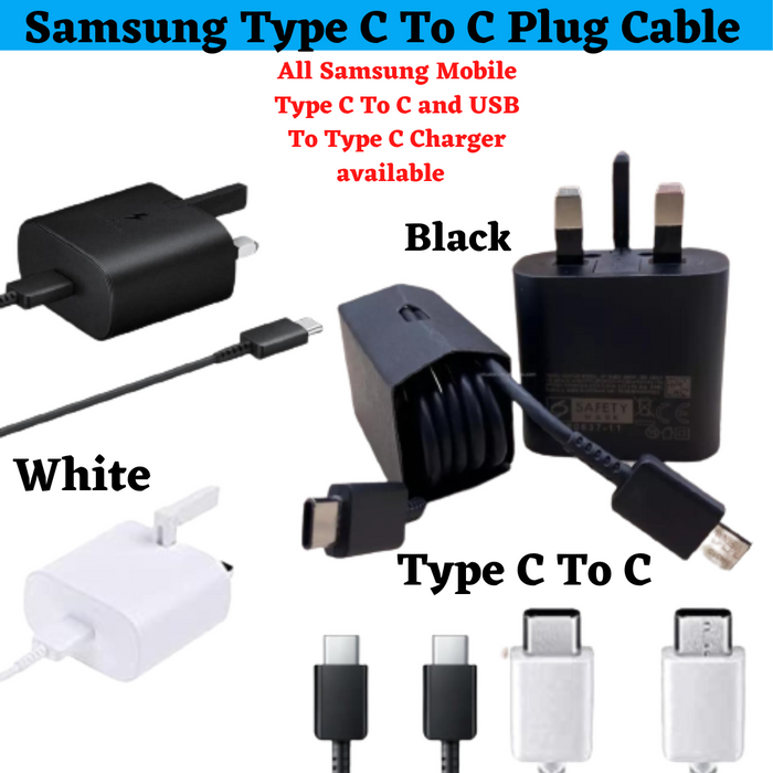 Samsung 25W Super Fast Charger & Cable - Esellertree