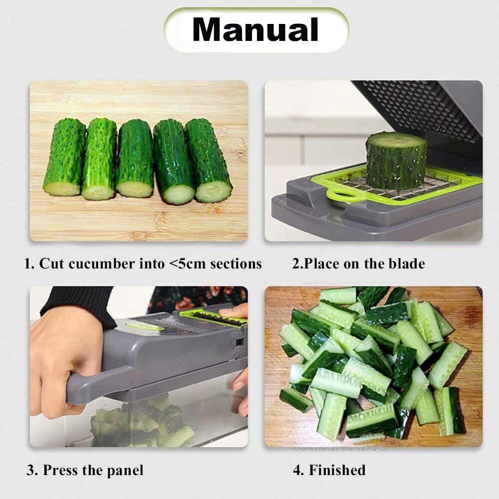 Vegetable Chopper 15-in-1 Kitchen Mandoline Vegetable Cutter Slicer Food Chopper