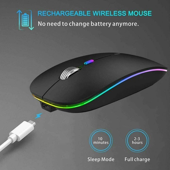 Slim Silent Rechargeable Wireless Mouse - Esellertree