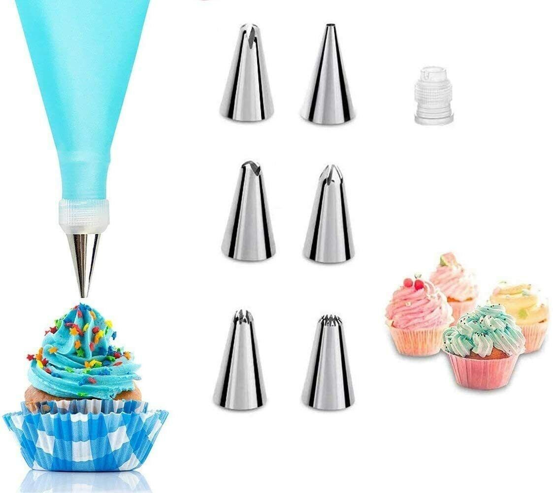 Cake Decorating Set Icing Decoration Kit Piping Nozzle + Silicone Pastr