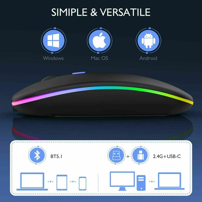 Slim Silent Rechargeable Wireless Mouse - Esellertree