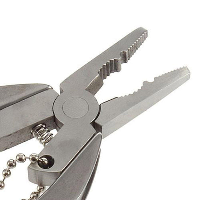 Multi Function Tool Mini Foldaway Key Chain Ring Plier Screwdriver Tradie Gift