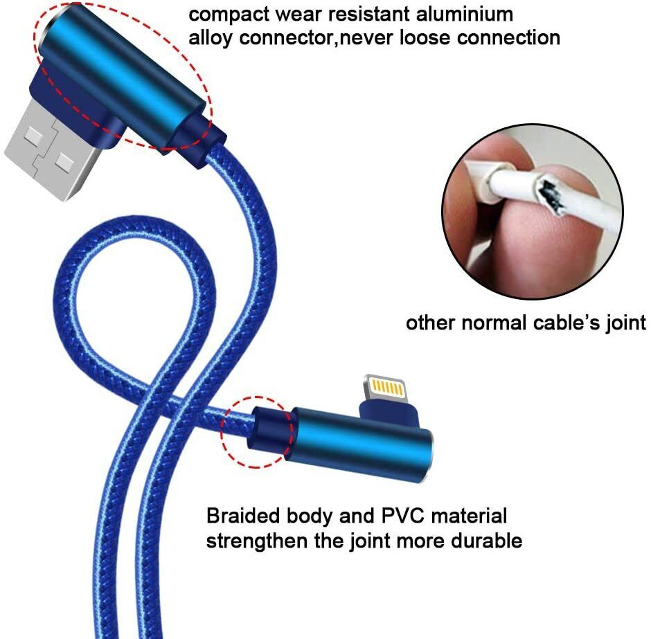 90 Degree iphone Fast Charging Data Cable - Esellertree