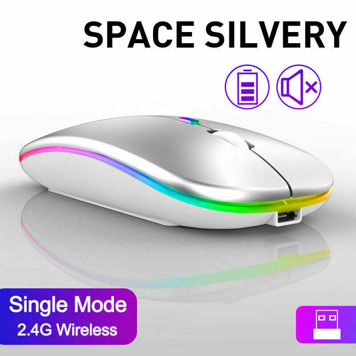 Slim Silent Rechargeable Wireless Mouse - Esellertree