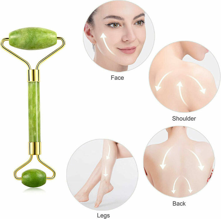 Jade Face Massage Roller Beauty Tool Facial Eye Neck Body - Esellertree