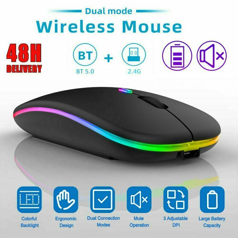 Slim Rechargeable Bluetooth Mouse - Esellertree