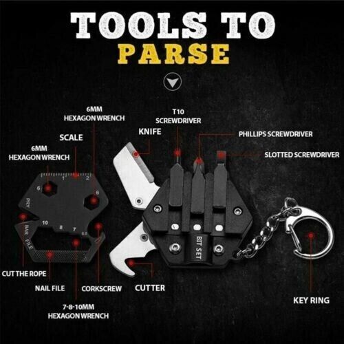 Hex Tool Multi Function Screw Keychain Screwdriver Pocket - Esellertree