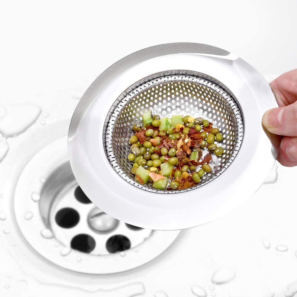 Kitchen Sink Drain Strainer Steel Plug Hole Bath Basin Hair Catcher Cover Filter - Esellertree