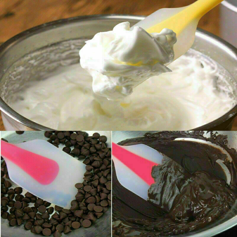 Rubbery Cake Heat Resistant Silicone Spatula | Seamless Cake Mixing Scraper 600°F ...