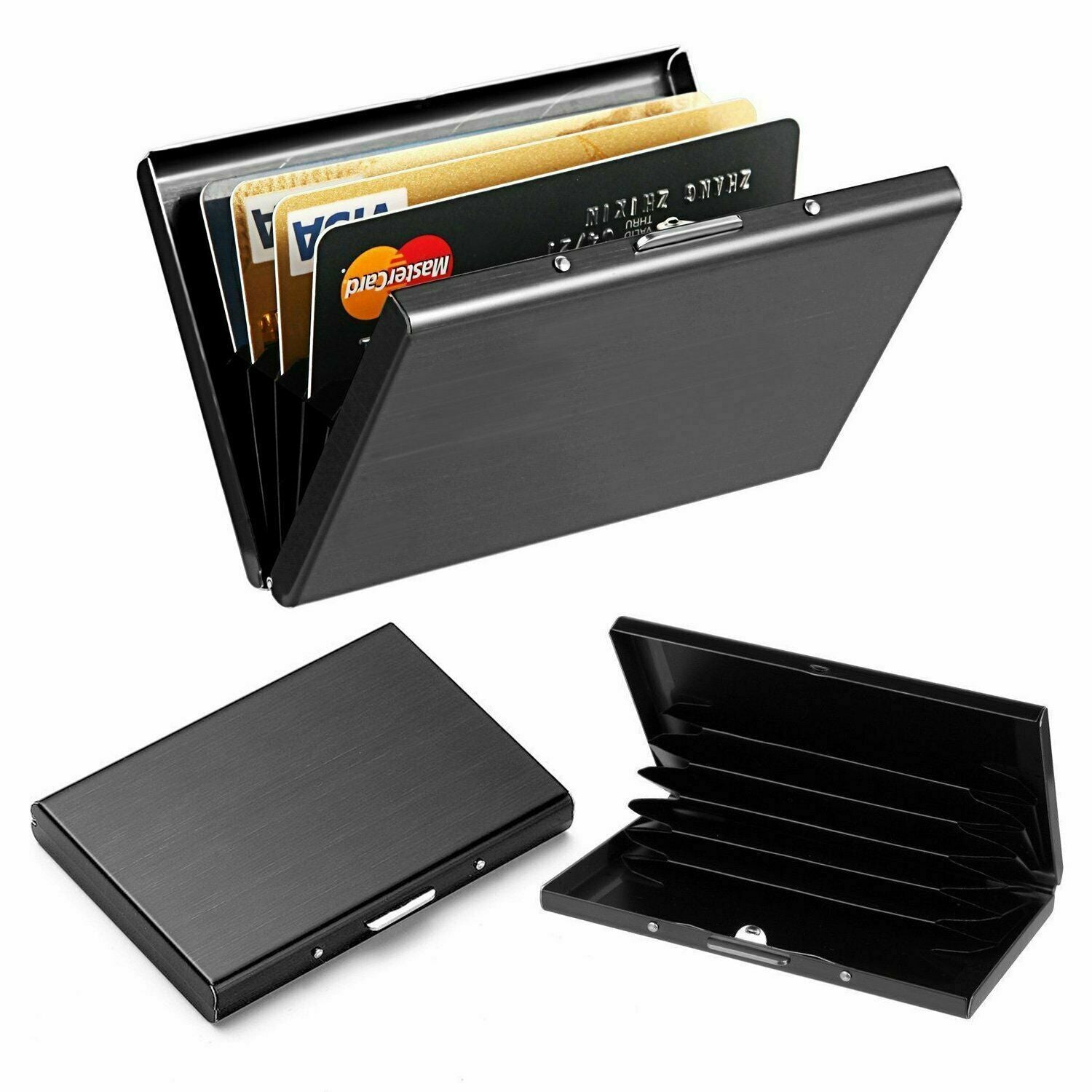 RFID Blocking Aluminum Protector Metal Wallet Credit Card Holders Thin Case Box - Esellertree