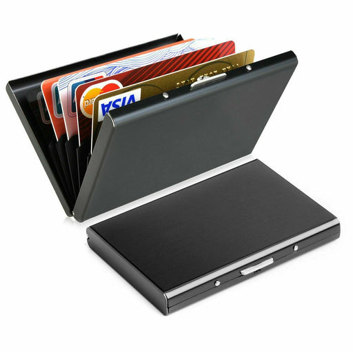RFID Blocking Aluminum Protector Metal Wallet Credit Card Holders Thin Case Box - Esellertree