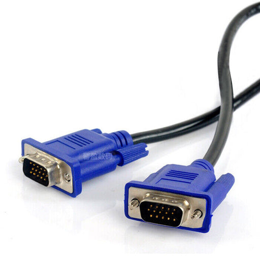 VGA Cable 1M VGA SVGA D-Sub Male 15 Pin PC to TFT LCD Monitor TV Lead UK - Esellertree