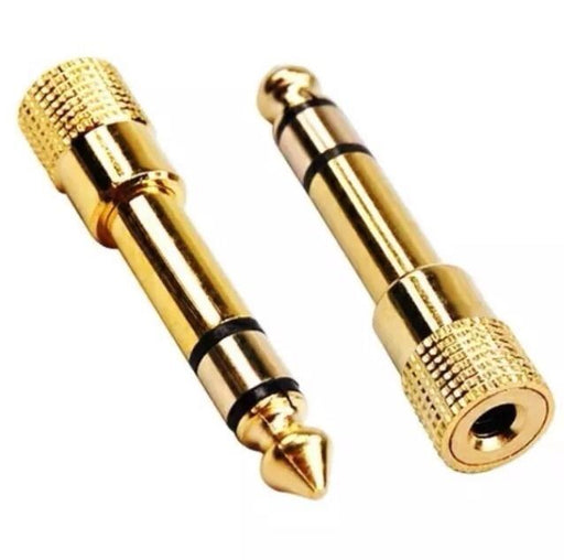 Audio Adapter 3.5mm to 6.35mm Socket Headphone Jack Plug Converter Gold Plated - Esellertree