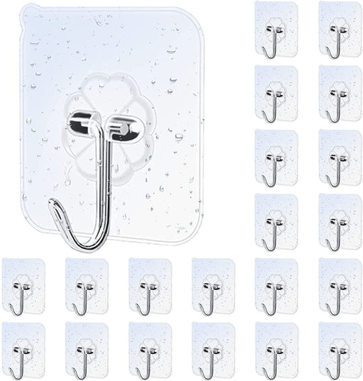 Self Adhesive Strong Sticky Hooks Heavy Duty Wall Seamless Transparent Hook - Esellertree