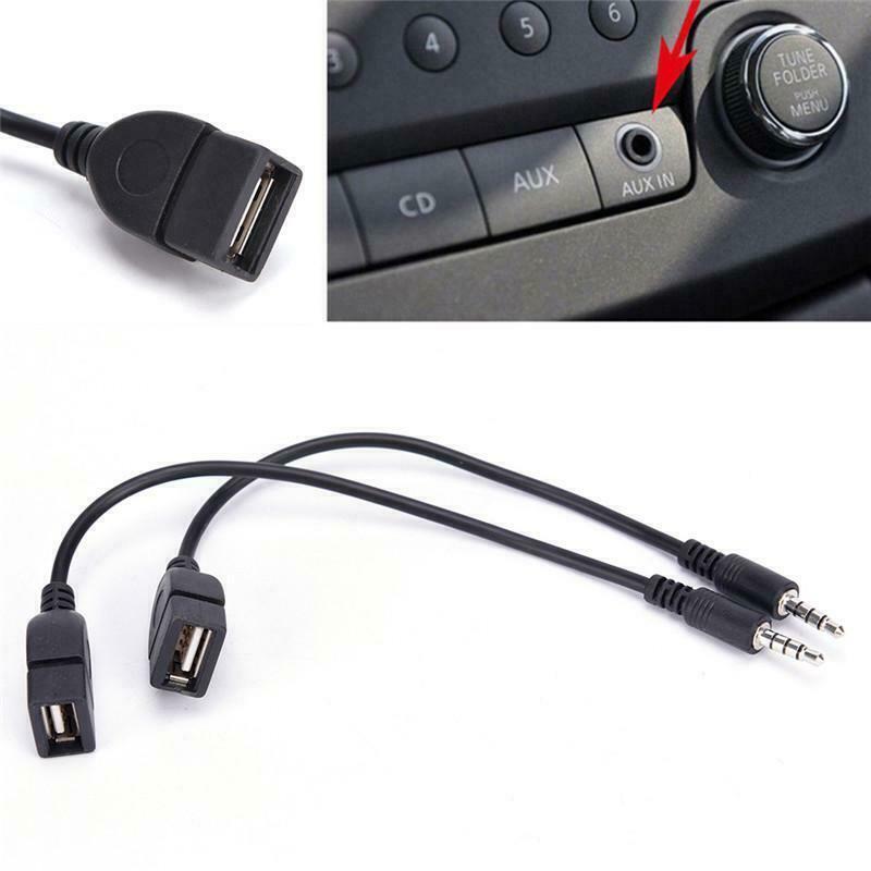 3.5mm AUX Audio Jack Plug Male to USB 2.0 Female OTG Converter Lead Adapter Car - Esellertree