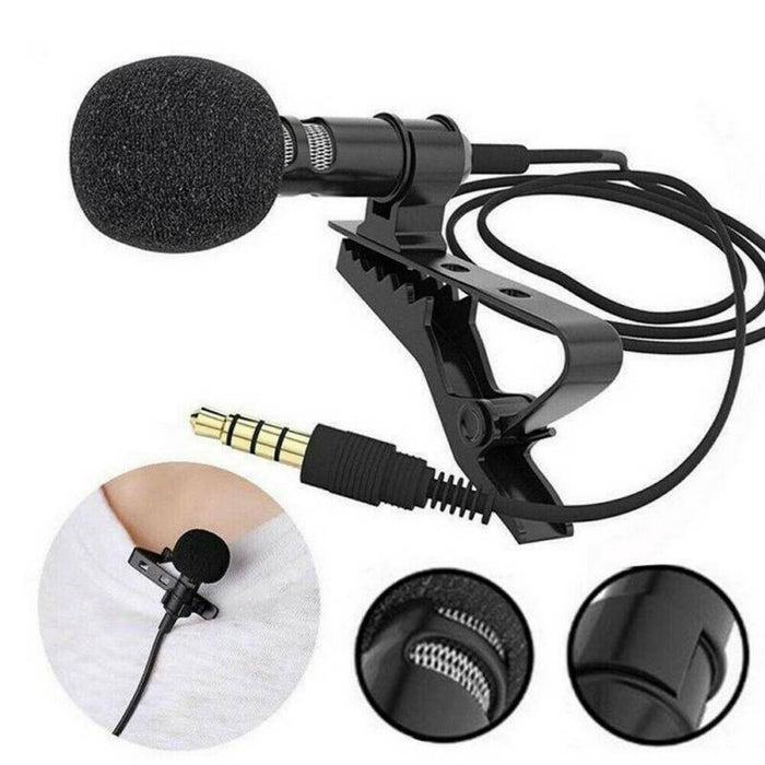 HD Clip-on Lapel Mini Lavalier Mic Microphone For Mobile Phone PC Recording Live - Esellertree