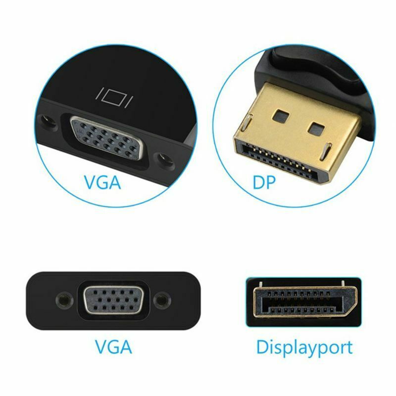 HD Display Port DP Male to VGA Female Adapter Converter Cable Lead DisplayPort - Esellertree