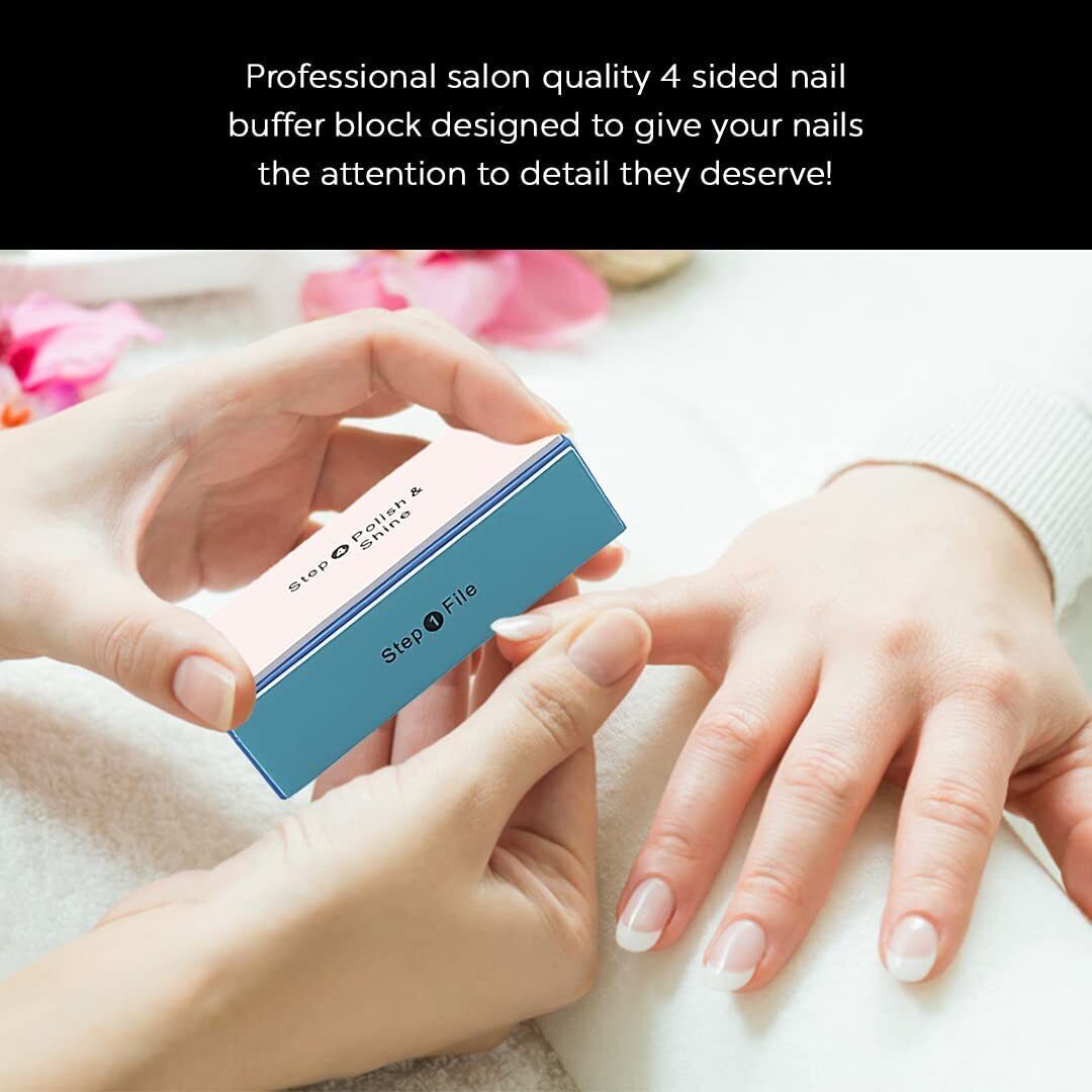 4 Way Nail Buffer Block File Sanding Art Manicure Buffing Shiner Polish Acrylic - Esellertree