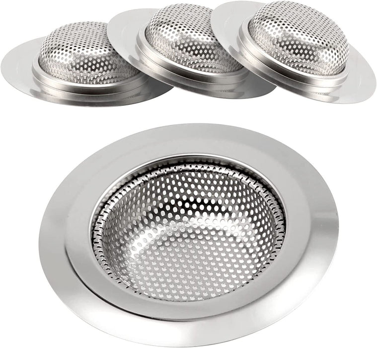 Kitchen Sink Drain Strainer Steel Plug Hole Bath Basin Hair Catcher Cover Filter - Esellertree