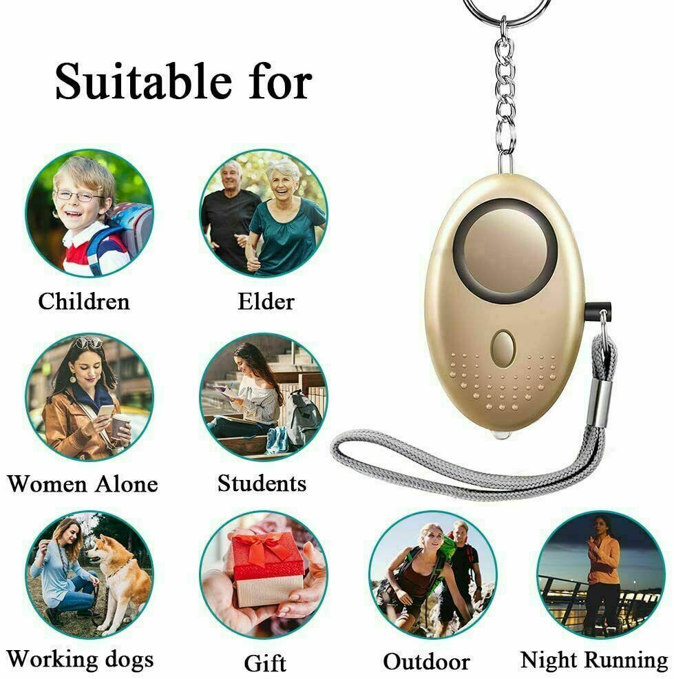 Safety Security Alarm Panic Rape Attack 140db Police Keyring Approved Personal - Esellertree