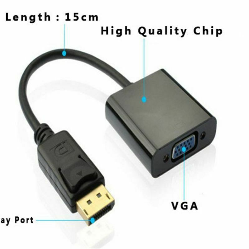 HD Display Port DP Male to VGA Female Adapter Converter Cable Lead DisplayPort - Esellertree