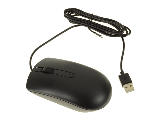 WIRED DELL MOUSE MS116 USB OPTICAL MICE WIRED BLACK SCROLL WHEEL 3 BUTTON - Esellertree