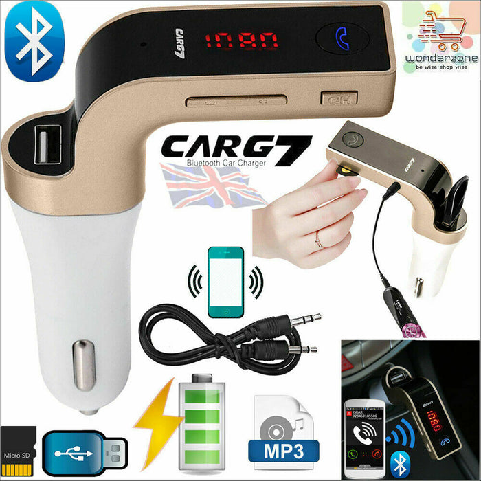 Wireless Car MP3 Bluetooth FM Transmitter Radio Music Player LCD USB Charger Kit - Esellertree