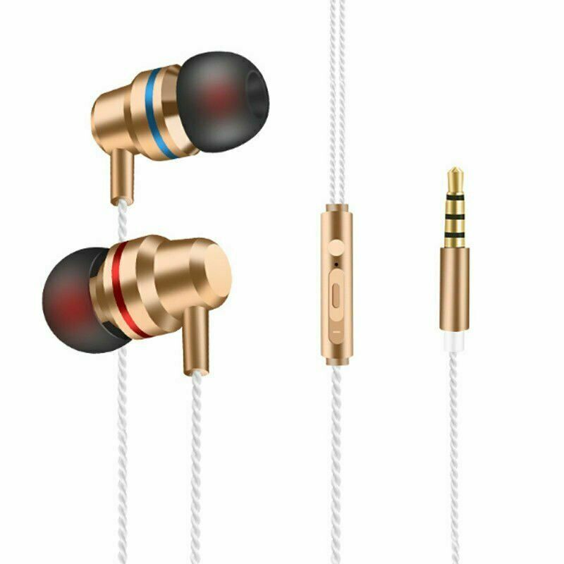 3.5mm Wired Headphone Super Heavy Bass Headset Earphone Stereo Earbuds With Mic - Esellertree