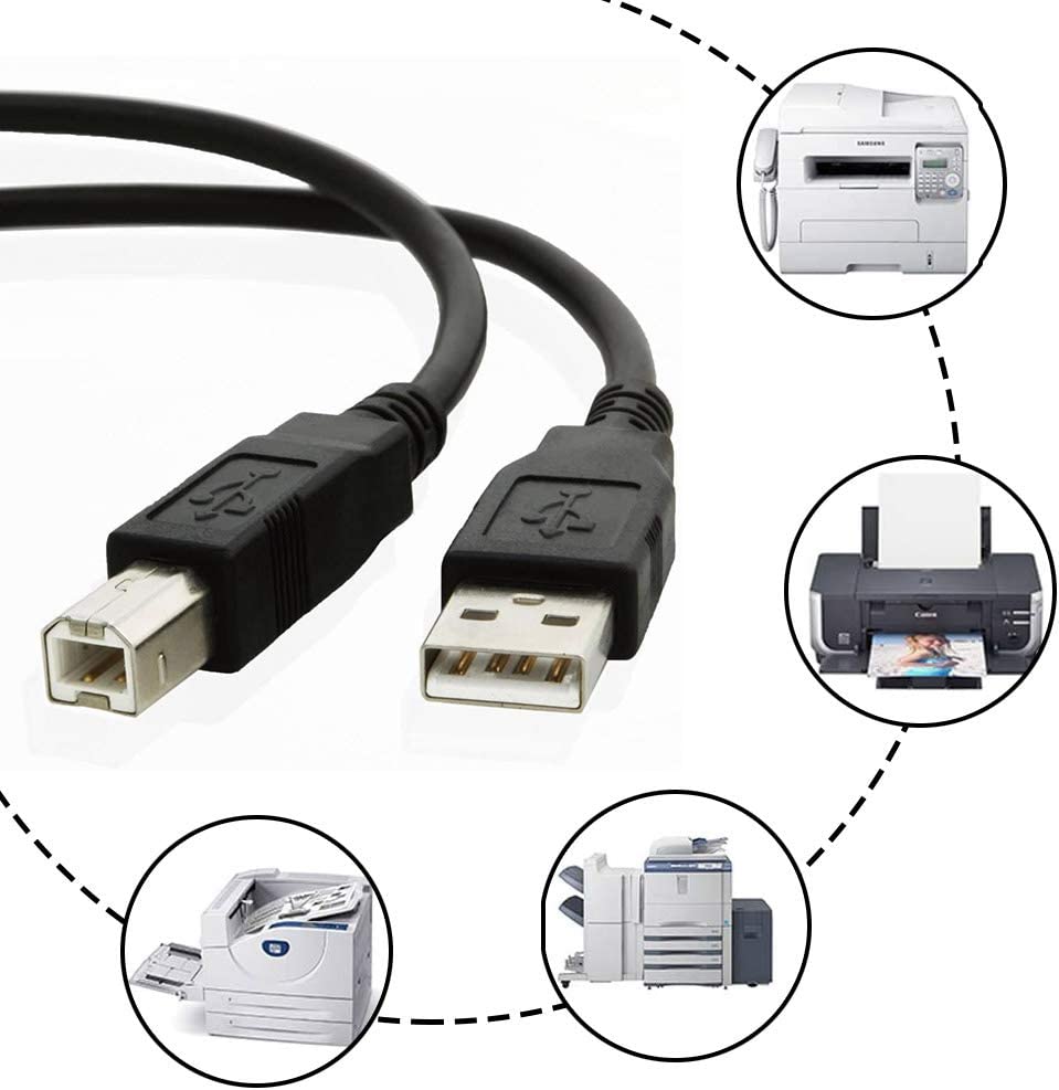 USB Printer Cable 2.0 24AWG Lead A to B 25cm/50cm/1m/2m/3m/5m Kodak Epson HP - Esellertree