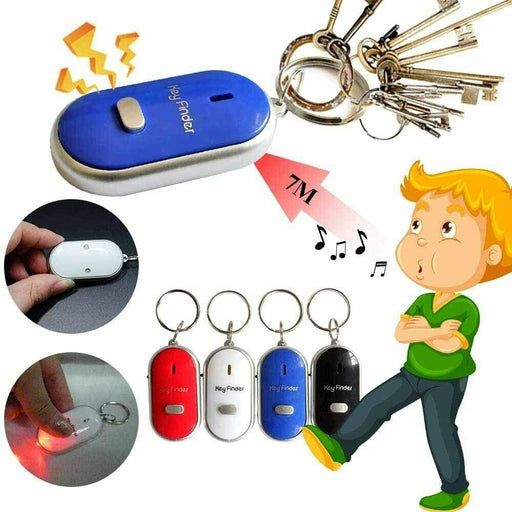 Lost Key Finder Whistle Beeping Flashing Locator Remote keychain LED Sonic torch - Esellertree