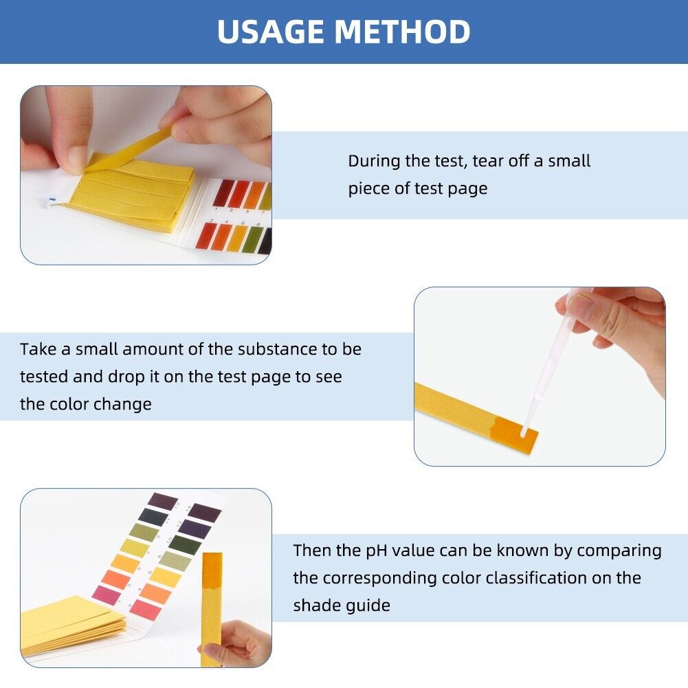 80 Pcs Full Range 1-14 pH Test Paper Strips Litmus Testing Indicator Universal - Esellertree