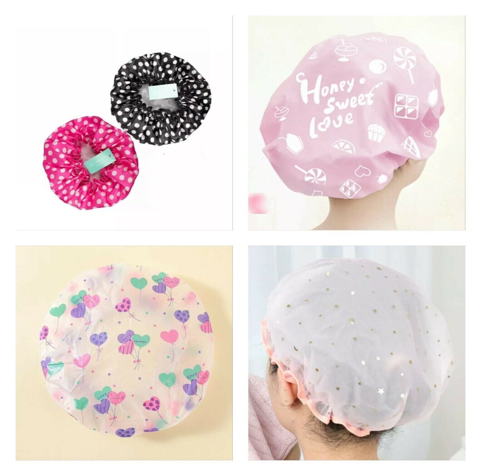 Silicone Shower Cap Swimming Pool Unisex Adult & Kids Swimming Hat - Esellertree