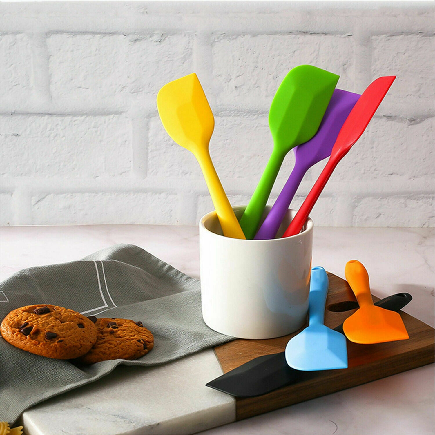 Silicone Spatula Heat Resistant Seamless Rubber Cake Mixing Scraper - Esellertree