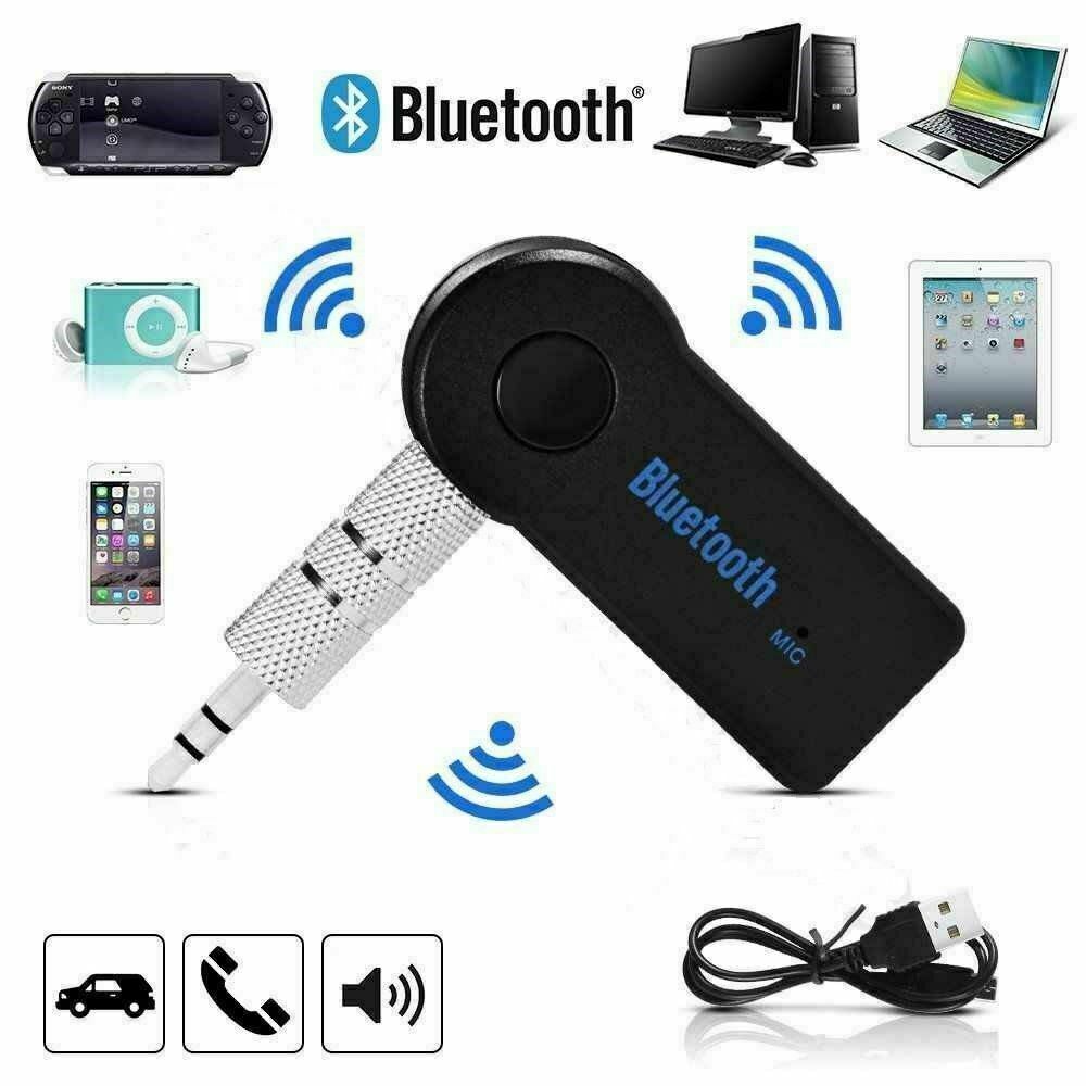 Wireless Bluetooth 3.5mm AUX Audio Stereo Music Car Receiver Adapter with Mic UK - Esellertree