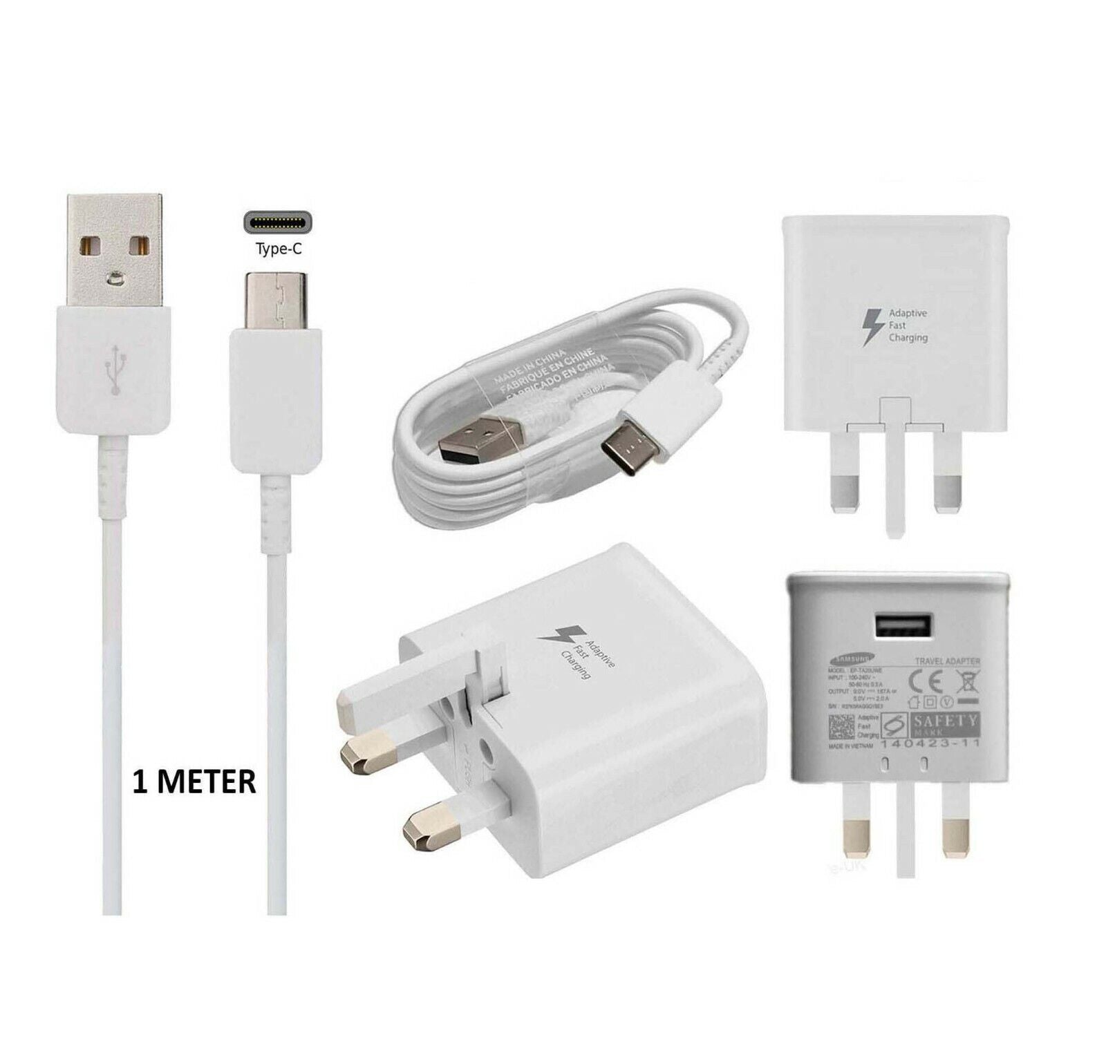 Original 15W Fast Charger Plug & USB Cable For Samsung Galaxy S10 S10e S10+ Plus - Esellertree