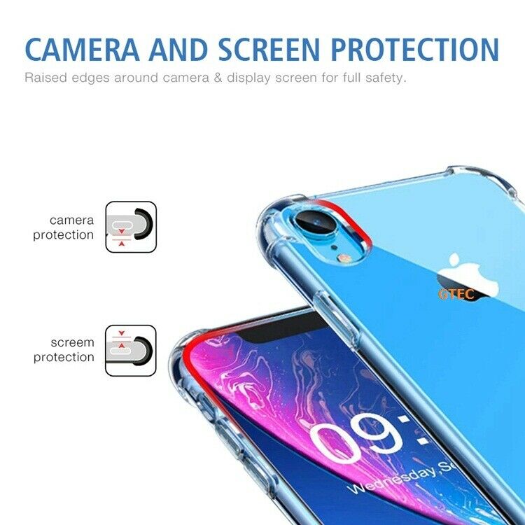 CLEAR CASE For iPhone 12 Mini Pro Max  8 7 Shockproof Gel Silicone Cover - Esellertree