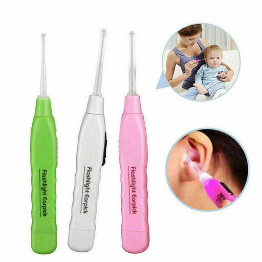 LED Light Flashlight Ear Pick Ear Wax Remover Tweezer Earpick Cleaner Curette UK - Esellertree