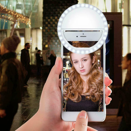 Selfie LED Light Ring Flash Clip Rechargeable Camera For Phone & Tablets - Esellertree