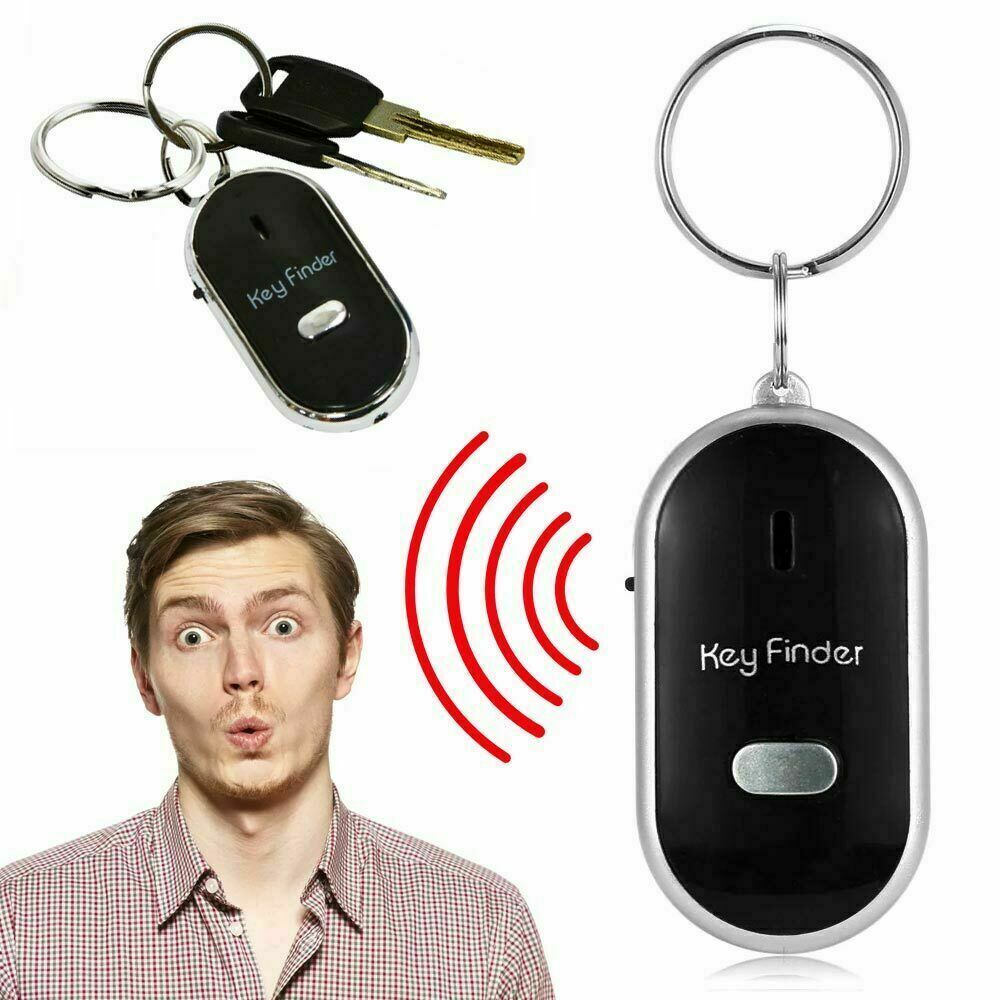 Lost Key Finder Whistle Beeping Flashing Locator Remote keychain LED Sonic torch - Esellertree