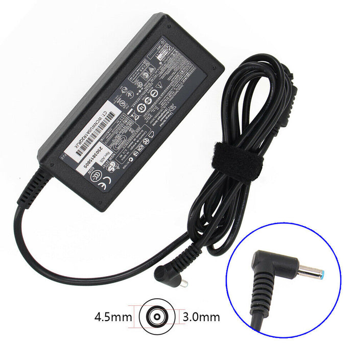 Laptop Adapter Charger For HP Pavilion BLUE PIN 3.33A 65W 19.5V AC Cable Plug - Esellertree